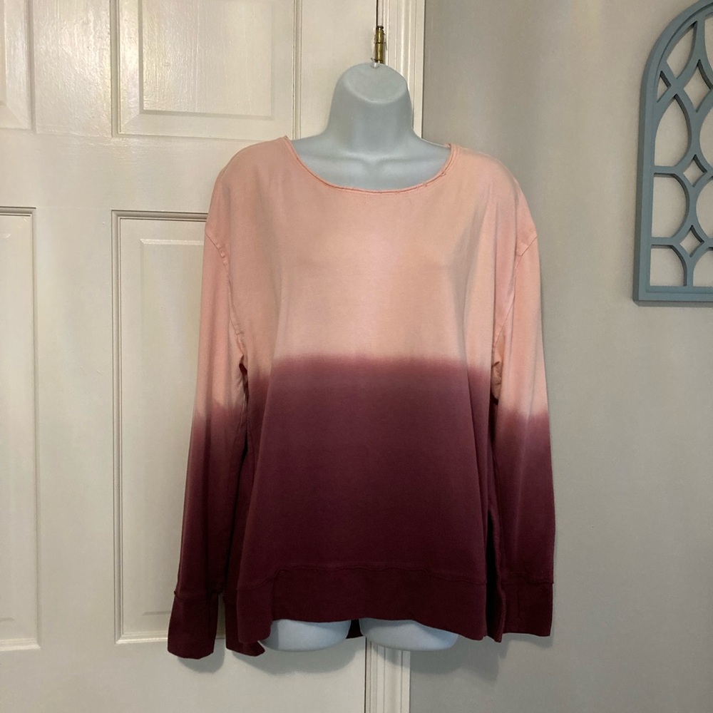Legendary Whitetails Women's Pink and Burgundy Ombre Sweatshirt